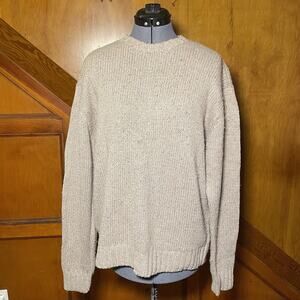 PacSun - Beige Knitted Cozy Crew Neck Pullover Sweater - Size large